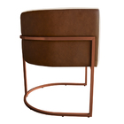 Kit 3 Poltronas Decorativa Cristal Base Bronze Veludo Bege/pu