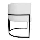 Kit 3 Poltronas Decorativa Luana Base Preta Pu Branco - Monta