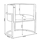 Kit 3 Poltronas Decorativa Luana Base Preta Pu Branco - Monta