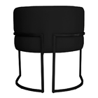 Kit 3 Poltronas Decorativa Luana Base Preta Pu Preto - Montan