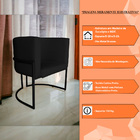 Kit 3 Poltronas Decorativa Luana Base Preta Pu Preto - Montan