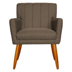 Kit 3 Poltronas Decorativa Para Sala De Estar Cecília Linho M