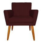 Kit 3 Poltronas Decorativa Para Sala De Estar Cecília Suede B