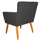 Kit 3 Poltronas Decorativa Para Sala De Estar Cecília Suede C