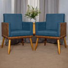 Kit 3 Poltronas Decorativa Para Sala Recepção Escritório Cons