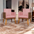 Kit 3 Poltronas Decorativa Para Sala Recepção Escritório Cons