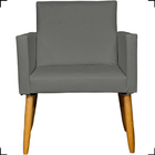 Kit 3 Poltronas Decorativa Para Sala Recepção Escritório Nina