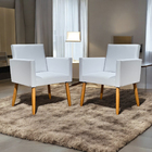 Kit 3 Poltronas Decorativa Para Sala Recepção Escritório Nina