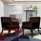 Kit 3 Poltronas Decorativa Sala De Estar Alyssa Pés Madeira C