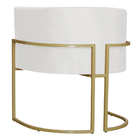 Kit 3 Poltronas Decorativa Sala De Estar Luana Base Gold Sued