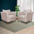 Kit 3 Poltronas Decorativa Sala De Estar Pés Palito Lubbock C