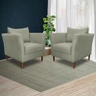 Kit 3 Poltronas Decorativa Sala De Estar Pés Palito Lubbock C