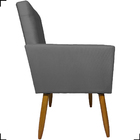 Kit 3 Poltronas Decorativas Confortáveis Para Sala Isa Suede