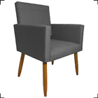 Kit 3 Poltronas Decorativas Confortáveis Para Sala Isa Suede