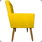 Kit 3 Poltronas Decorativas Confortáveis Para Sala Isa Suede