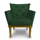 Kit 3 Poltronas Decorativas Julia Suede Verde - Meu Lar Decor