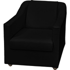 Kit 3 Poltronas Decorativas Para Sala Mila Corino Preto Pé De