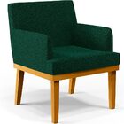 Kit 3 Poltronas Decorativas Sala De Estar E Recepção Base Mel