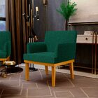 Kit 3 Poltronas Decorativas Sala De Estar E Recepção Base Mel