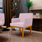 Kit 3 Poltronas Decorativas Sala De Estar E Recepção Base Mel