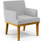 Kit 3 Poltronas Decorativas Sala De Estar Recepção Base Mel B