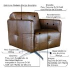 Kit 3 Poltronas Giratória Para Sala De Estar Astana Couro Mar