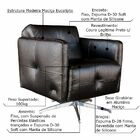 Kit 3 Poltronas Giratória Para Sala De Estar Astana Couro Pre