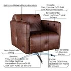 Kit 3 Poltronas Giratória Para Sala De Estar Astana Couro Tab