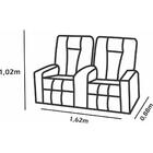 Kit 3 Poltronas Para Sala De Cinema Sued Amassado Bege