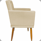 Kit 3 Poltronas Para Sala Recepção Consultório Nina Com Base