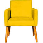 Kit 3 Poltronas Para Sala Recepção Consultório Nina Suede Ama