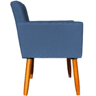 Kit 3 Poltronas Para Sala Recepção Consultório Nina Suede Azu