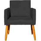 Kit 3 Poltronas Para Sala Recepção Consultório Nina Suede Pre