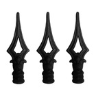 Kit 3 Ponteiras Ponta De Lança Ferro N07 Grade Portão Muro