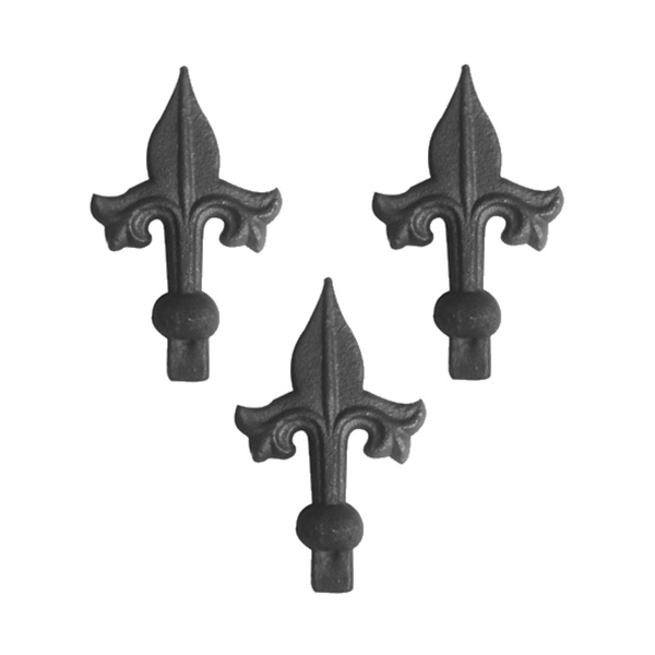 Kit 3 Ponteiras Ponta De Lança Ferro N14 Grade Portão 14cm