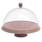 Kit 3 Porta Bolos Tortas Doces 25cm Bubble Com Cúpula E Pé Cr