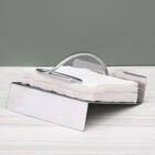 Kit 3 Porta Guardanapos De Papel 11x11cm Aço Inox Suporte Mes