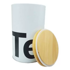 Kit 3 Porta Mantimento Café Açúcar Chá Hermético Tampa Bambu