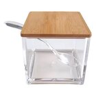 Kit 3 Porta Mantimentos Com Tampa De Bambu Colheres E Base –