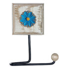 Kit 3 Porta Papel Higiênico De Madeira E Ferro Rustico Flor A