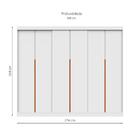 Kit 3 Portas De Correr Para Módulo Tuyo Com Rodapé Branco 274