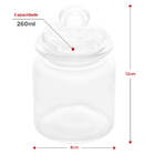 Kit 3 Pote Porta Mantimento Vidro Arena 260ml Com Tampa Lyor
