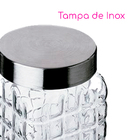 Kit 3 Potes Com Tampa Inox Médio 875ml Class Home