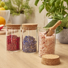 Kit 3 Potes Condimentos Vidro Transparente 0,175L Delinia