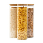 Kit 3 Potes De Vidro 2l Tampa De Bambu Herméticos - Tüd U Nat