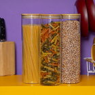 Kit 3 Potes De Vidro 2l Tampa De Bambu Herméticos - Tüd U Nat