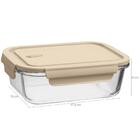 Kit 3 Potes De Vidro Borossilicato 680ml Tampa Hermética Capu