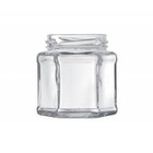 Kit 3 Potes De Vidro Sextavado Geleia / Condimentos C/ Tampa