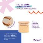 Kit 3 Potes De Vidro Tampa De Bambu Herméticos Quadrados - Tü
