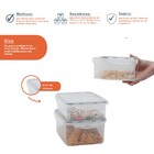 Kit 3 Potes Plástico Herméticos Para Mantimentos Transparente